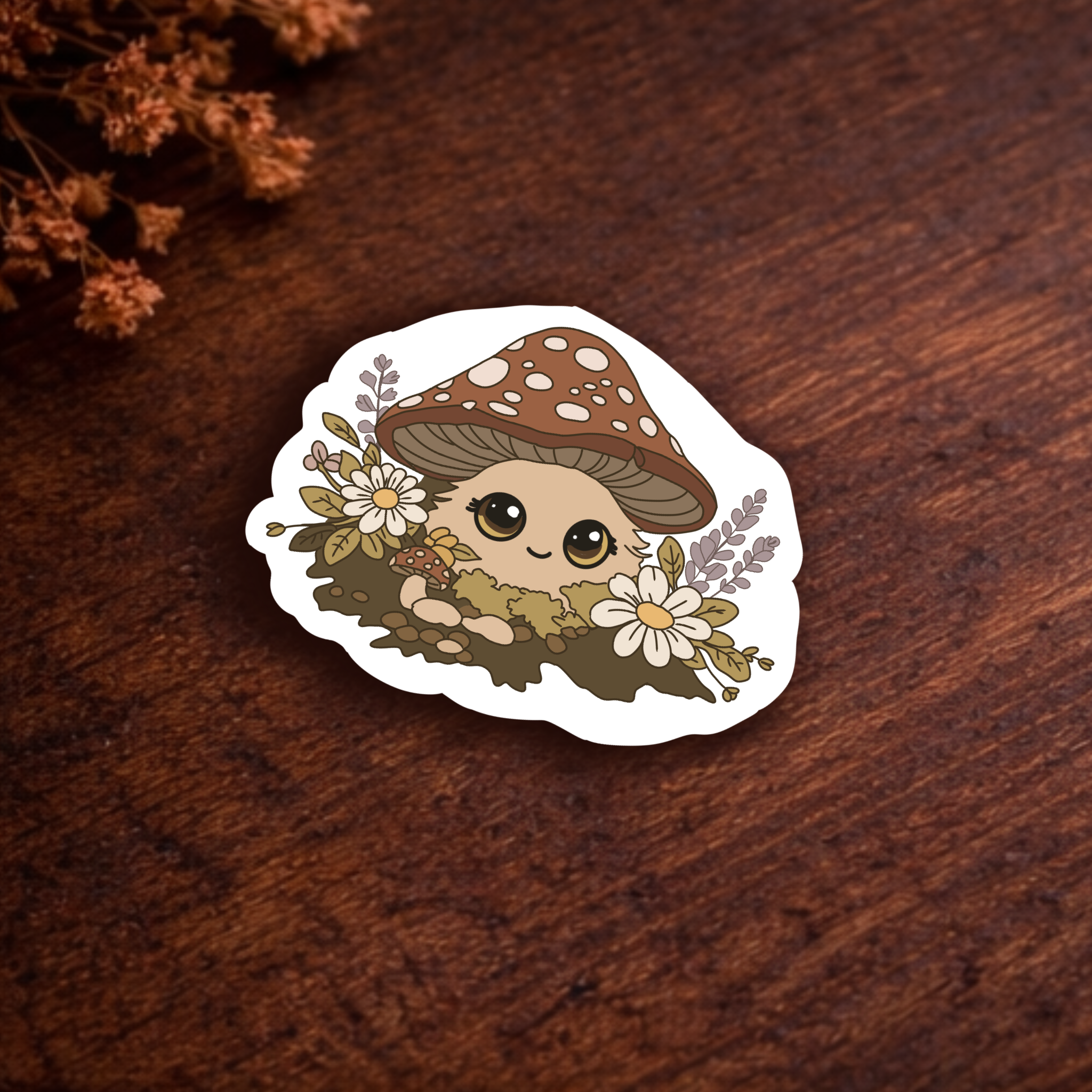 Cottage core Cutie Shroom Die cut Vinyl Sticker